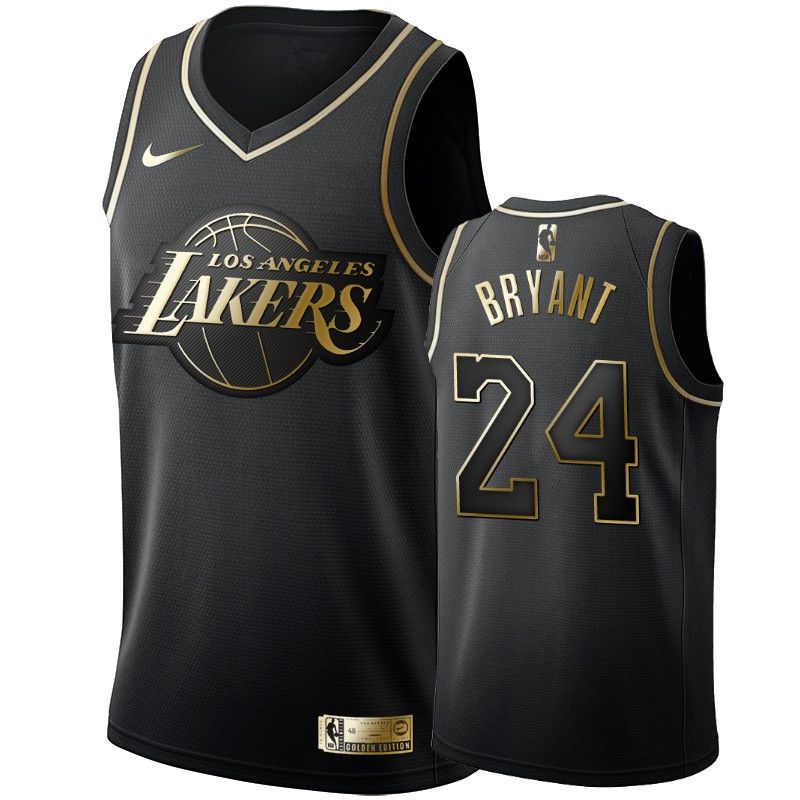 Men Los Angeles Lakers #24 Bryant Black gold Nike 2021 NBA Jersey->los angeles clippers->NBA Jersey